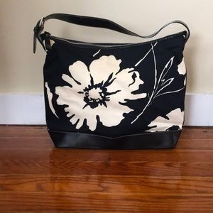 Black and cream kate spade bag